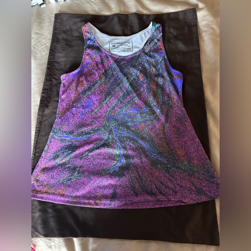 Purple and Pink UPF 50+ Sun Protection Sleeveless Tank Top Dry Wick Technology